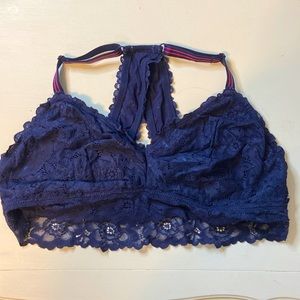 Dark Blue Lace Bralette